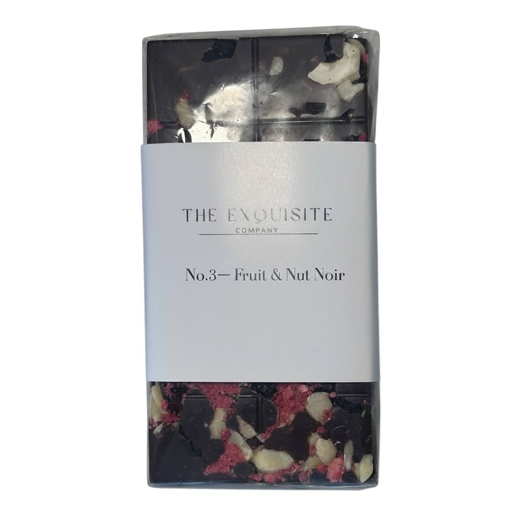 No.3 Fruit & Nut Noir. Rich dark chocolate filled with dried fruits and nuts