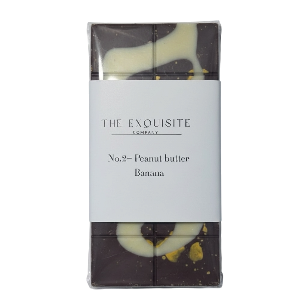 No.2 Peanut Butter                    Banana. Banana caramel, peanut butter, toasted peanuts, milk chocolate