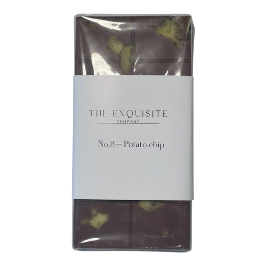No.6 Potato Chip.                              Creamy milk chocolate loaded with salted potato chips